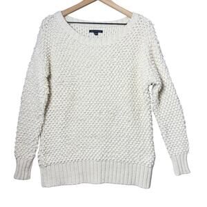 American Eagle Outfitters Ivory White Popcorn Knit Sweater Wool Alpaca Blend M
